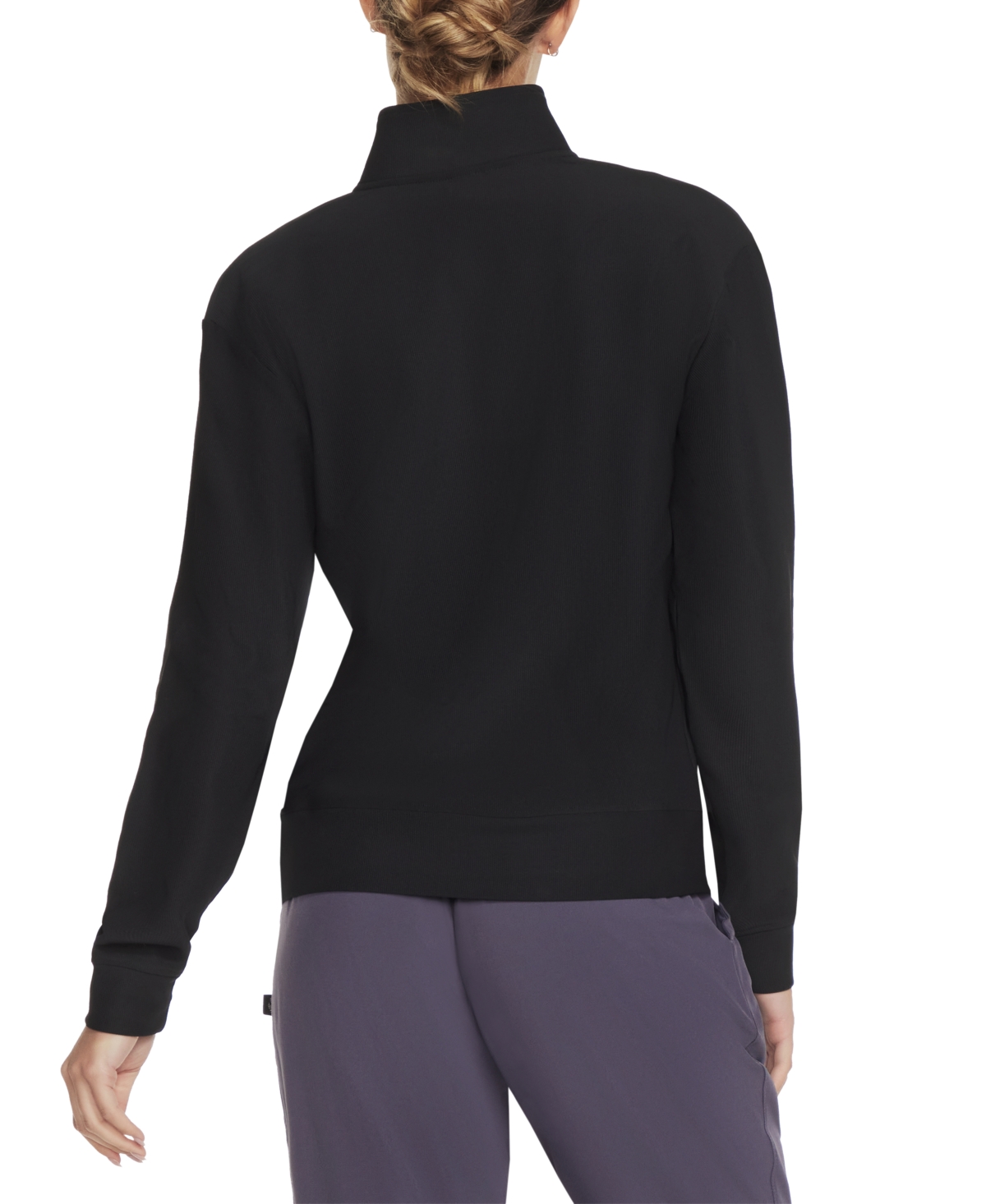 Skechers Women's Go Luxe Ribbed Knit Quarter Zip Jacket