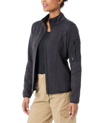 BASS OUTDOOR - Women's Marled Mock-Neck Mixed-Media Sweatshirt