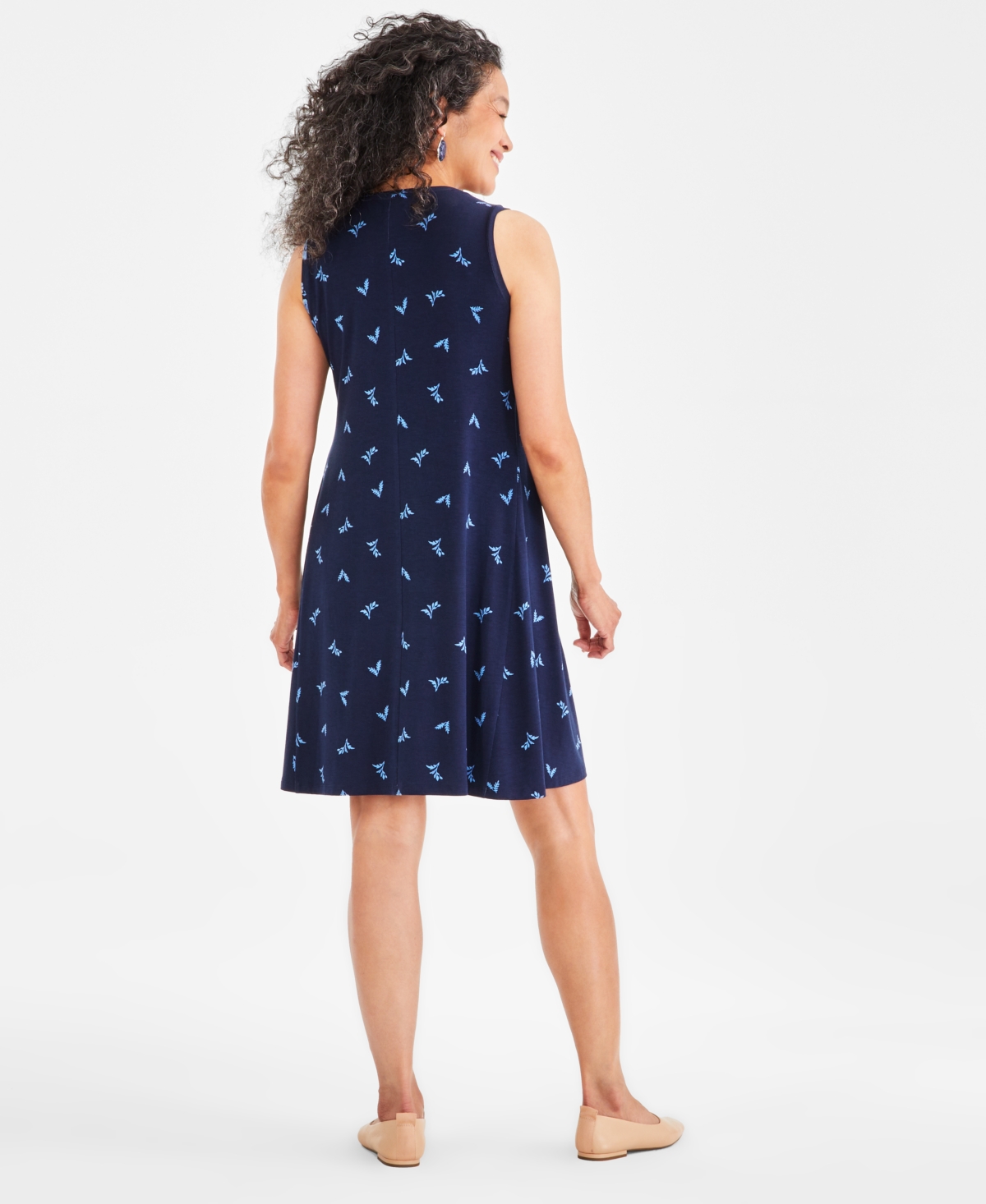 Style & Co Women's Printed Sleeveless Flip-Flop Dress, Created for Macy's