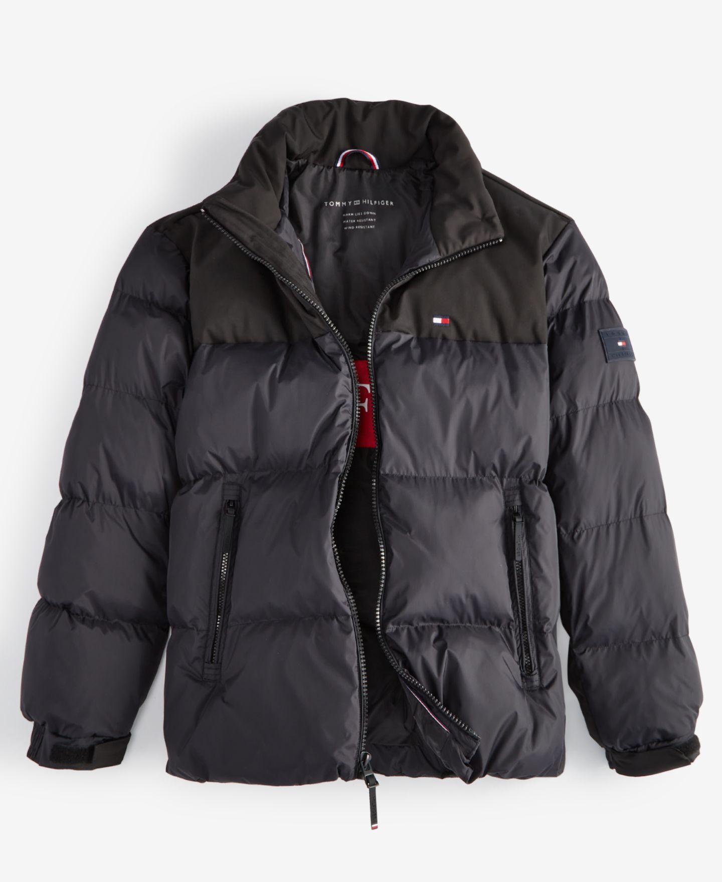 Мужская куртка Tommy Hilfiger Mixed-Media Puffer, цвет: Чёрный — фото 3