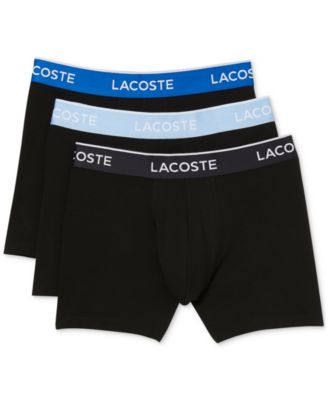 Lacoste - Men's Regular Fit Logo Waistband Boxer Briefs, Pack of 3