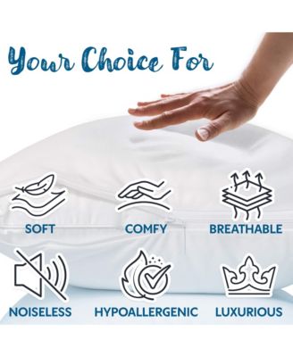 Waterproof Zippered Pillow Protector - Standard Size  - 2 Pack