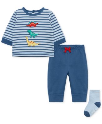 Little Me - Baby Boys Dinos Top, Joggers & Socks Set