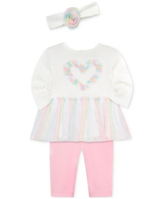 Little Me Body E Cappellino Neonata In Cotone Rosa – Damascato Scroll, Lavabile, Taglia Neonato