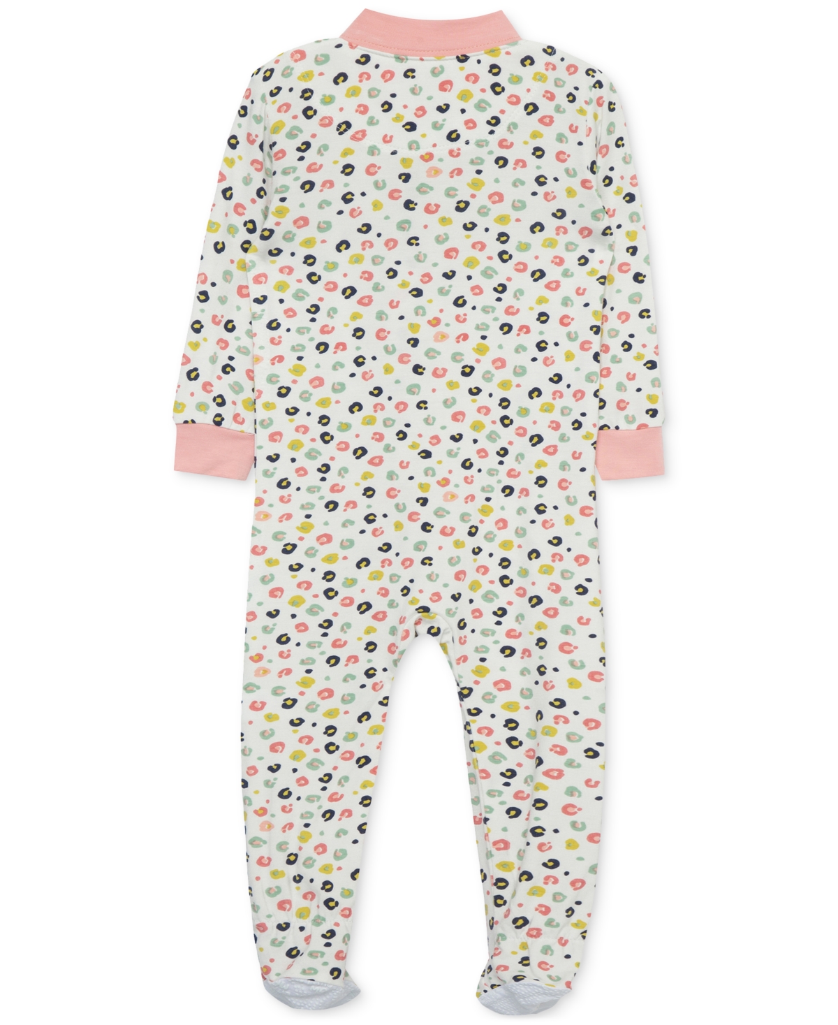 Little Me Baby Girls Leopard-Print Zip-Front Footed Pajamas