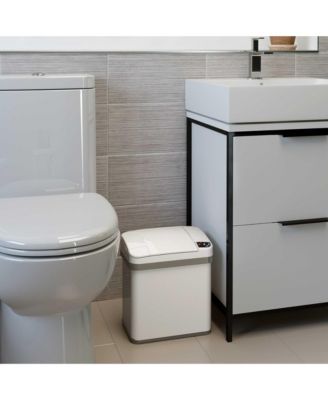 Stainless Steel Bathroom Sensor Trash Can with AbsorbX Odor Filter and Lemon Fragrance 2.5 Gallon
