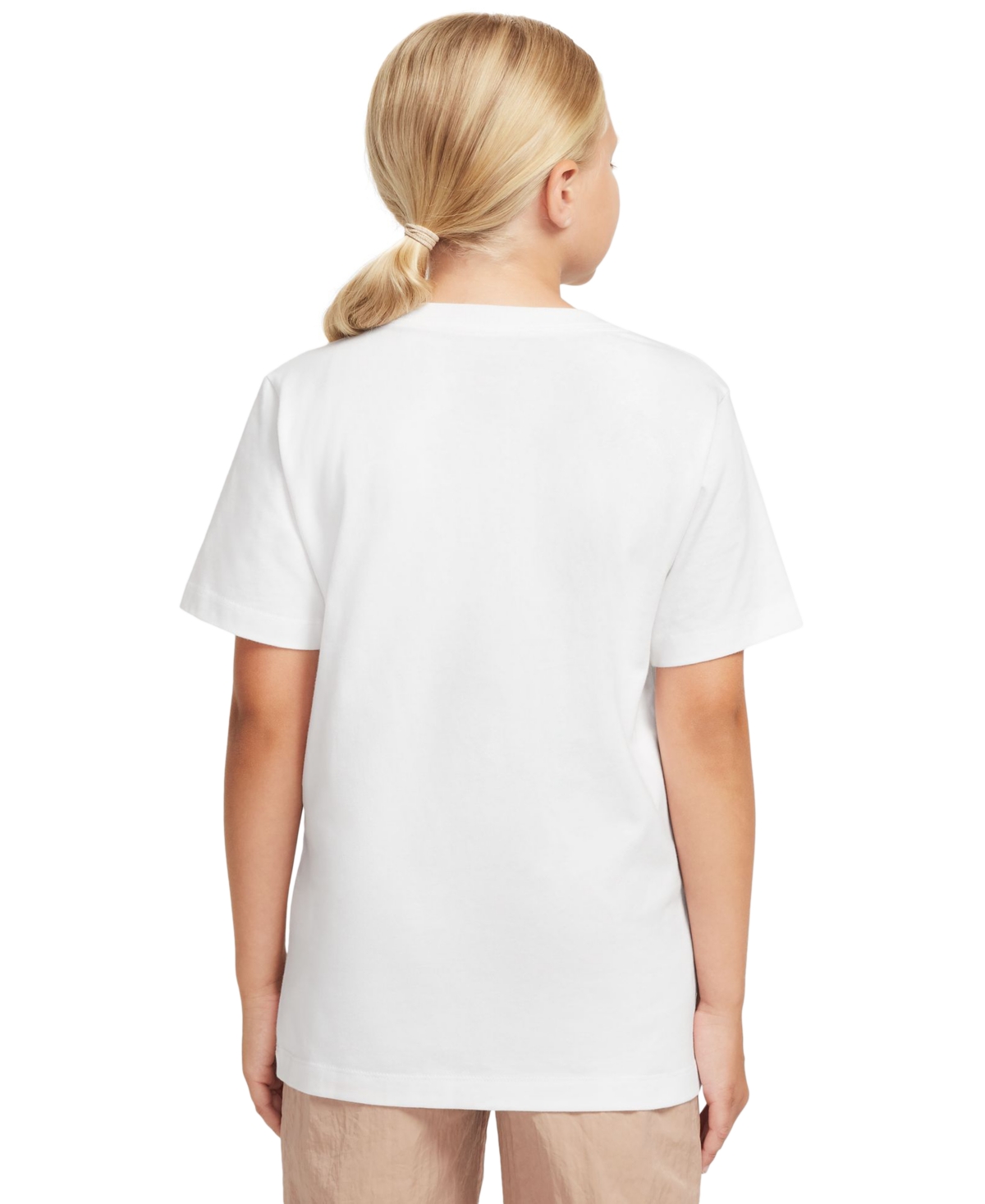 Nike Big Kids' Sportswear Cotton Logo Crewneck T-Shirt
