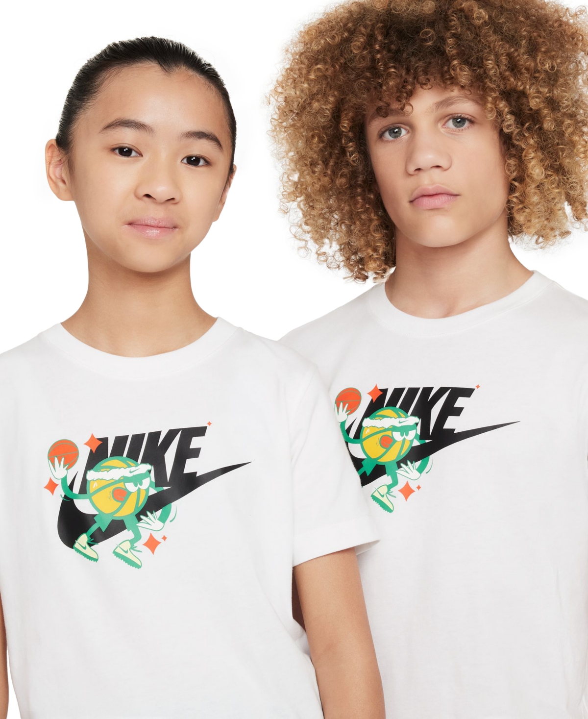 Nike Big Kids' Sportswear Logo Graphic Crewneck T-Shirt