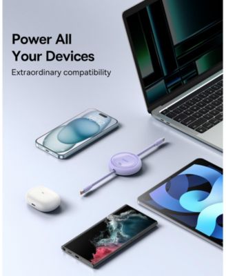 Free2Draw Mini Retractable Charging Cable Type-C to Type-C 100W 1m Nebula Purple