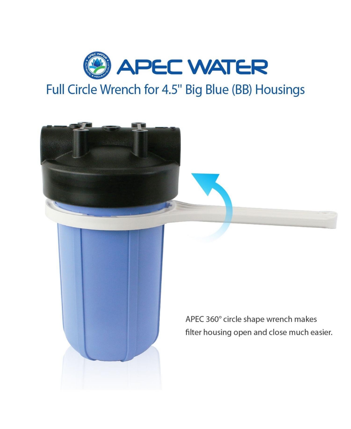 Apec Water Systems Wrench for Big and Compact Housings (Blue, Clear, White, and Black) - Assorted Pre-pack (See Table 9