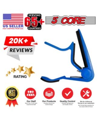 5Core Capo Acoustic Electric Guitar 6 String Kapo Clip For Banjo Mandolin Ukulele - CAPO BLUE 1Pc