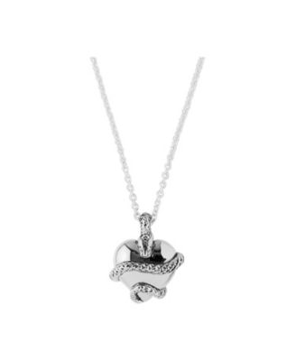 Wise Heart Charm Necklace Silver