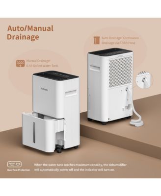 50 Pints Dehumidifier for Home Basements 4,500 Sq.Ft with Drain Hose Timer