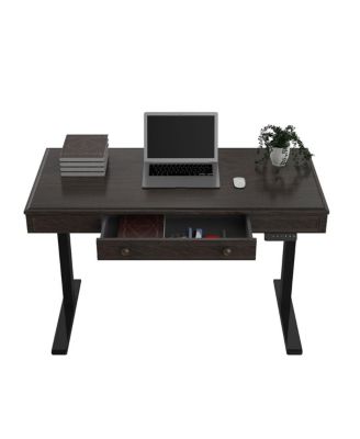 UD5B-OFF Height Adjustable Standing Desk, Brown