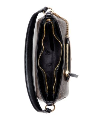 Nine West Maverik Shoulder Bag - Top Zip Triple Compartment Purse With Removable Card Case & Chic Strap