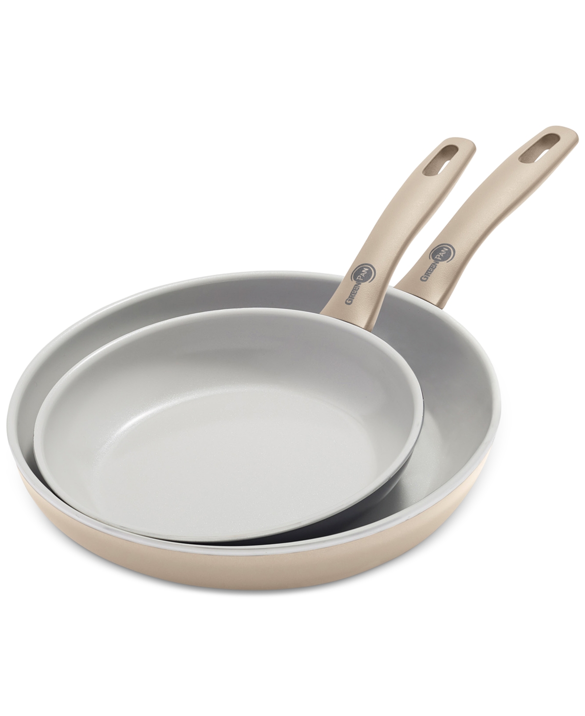 Greenpan Dover 2-piece Frypan Set In Taupe