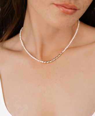 Freshwater Pearl Polished Pebble Beaded Necklace