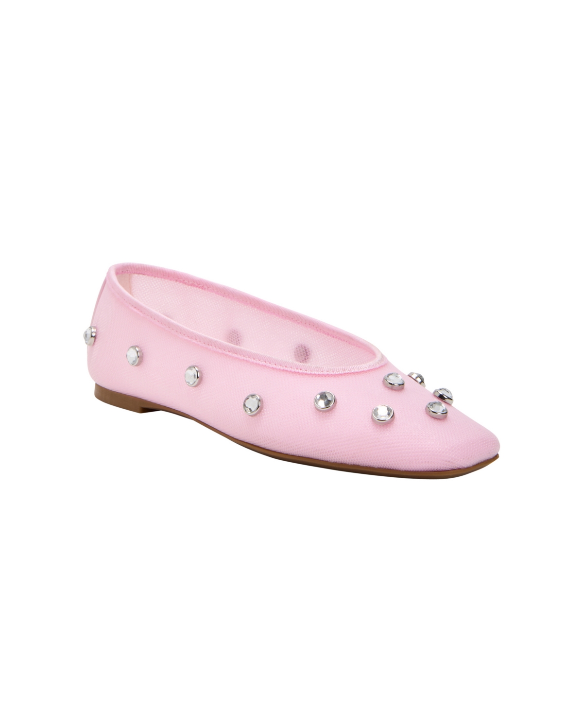 Shop Katy Perry Women's High Rise Crystal Ballet Flats In Natural