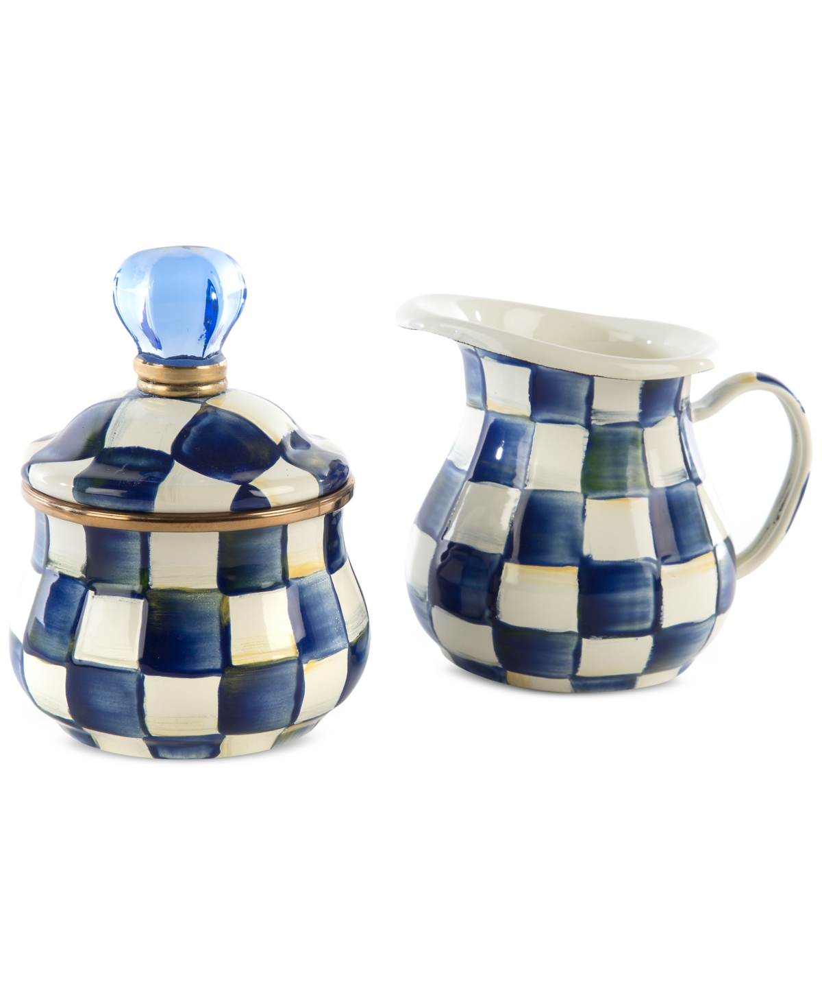 MACKENZIE-CHILDS ROYAL CHECK CREAMER 
