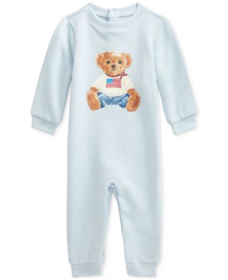Polo Ralph Lauren Baby Fleece Polo Bear Coverall Macy's