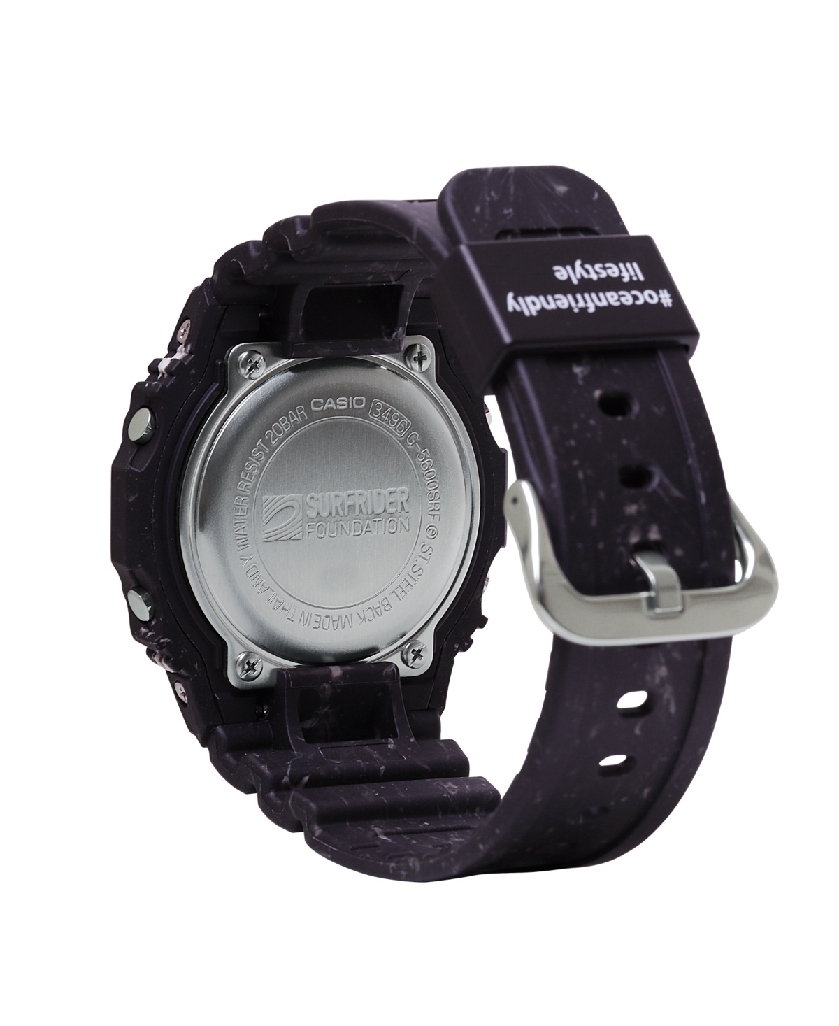 G-SHOCK MEN'S DIGITAL BLACK RESIN SURFRIDER FOUNDATION COLLABORATION WATCH, 43.2MM G5600SRF-1 
