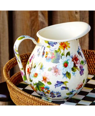 White Flower Market Pitcher