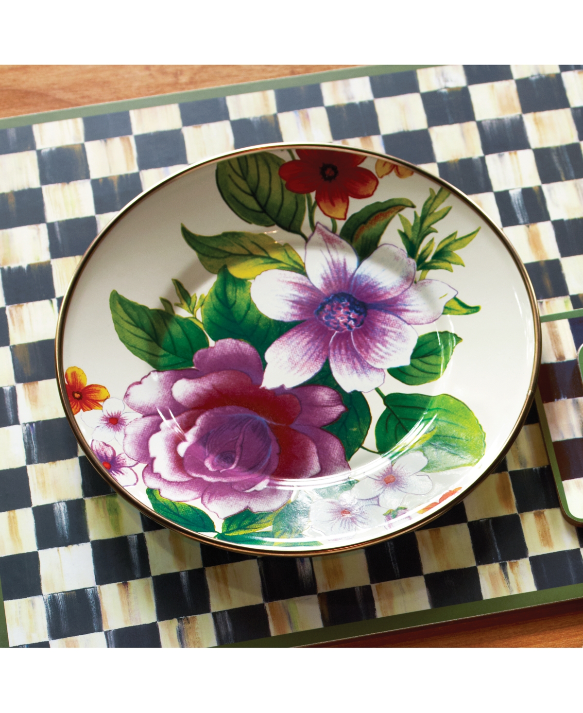Shop Mackenzie-childs White Flower Market Salad/dessert Plate In No Color