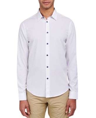 Brooklyn Brigade - Men's Dante Non-Iron Performance Stretch Moisture-Wicking Solid Button-Down Shirt