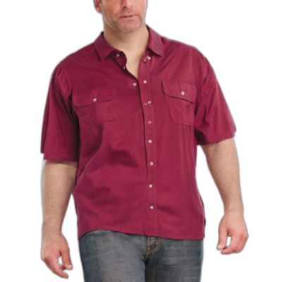 Big & Tall by KingSize Short Sleeve Denim And Twill Shirt