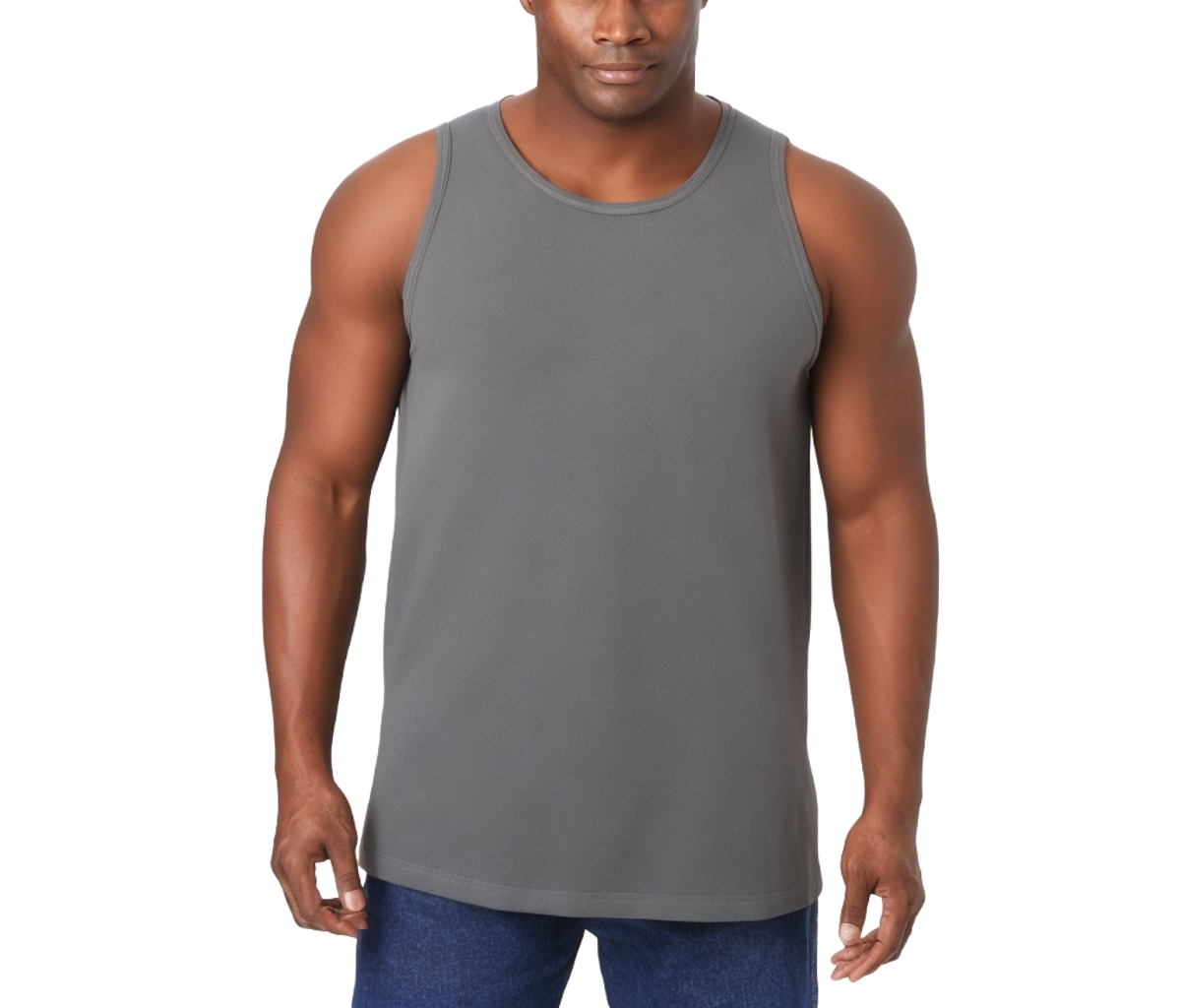 Big & Tall Heavyweight Cotton Tank - Electric turquoise camo