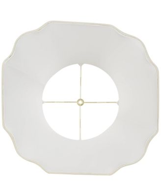 Imperial Shade Set of 2 Lamp Shades Cream Large 11" Top x 18" Bottom x 15" High Spider with Replacement Harp and Finial Fitting