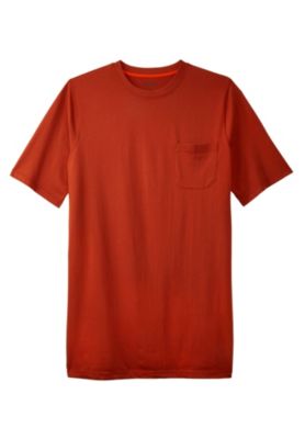 Big & Tall by KingSize Heavyweight Longer-Length Pocket Crewneck T-Shirt