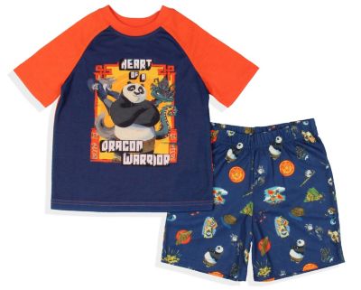 Toddler Boys 4 Po Heart Of Dragon Warrior 2-Piece Pajama Short Set