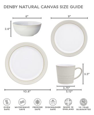 Natural Canvas 16 Pc. Dinnerware Set, Service for 4