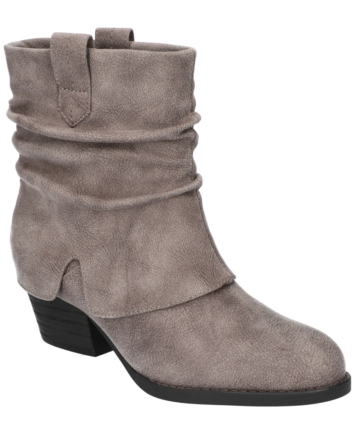 Bella Vita Women s Twyla Slouch Block Heel Ankle Boots Grey Smart Closet