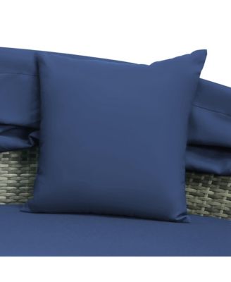 Patio Rattan Daybed Outdoor Sectional Seating with Side Table & Retractable Canopy