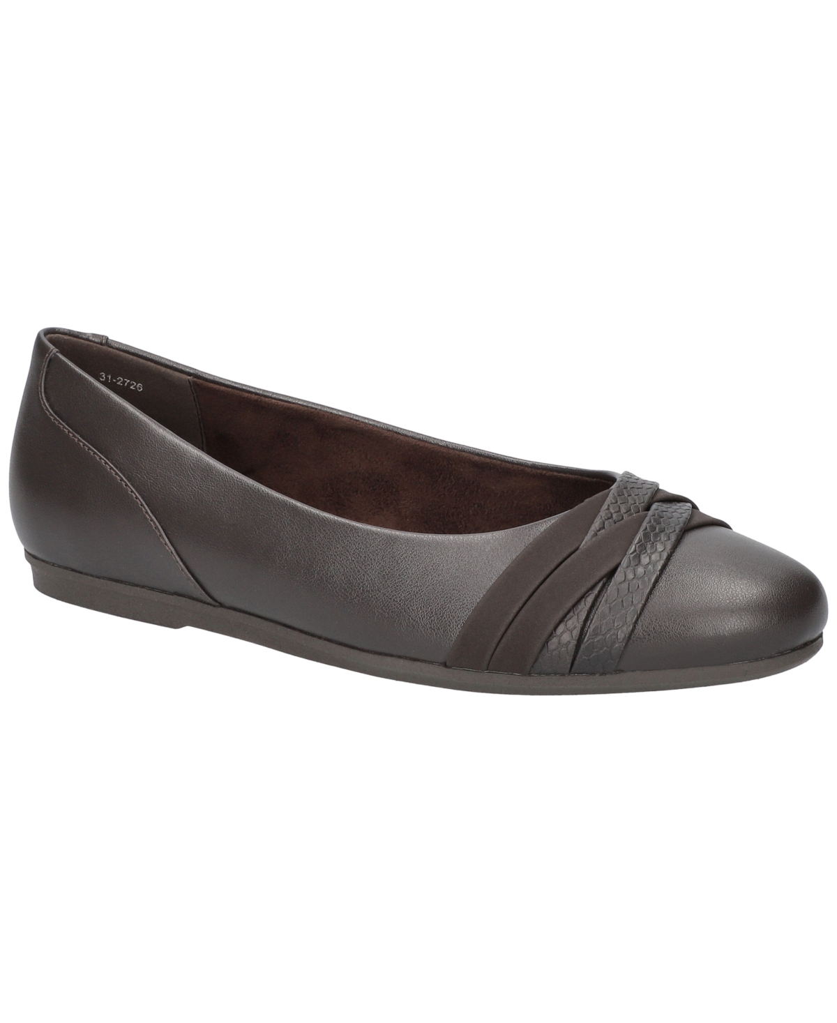 Shop Easy Street Women's Kylie Comfort Ballet Flats In Brown