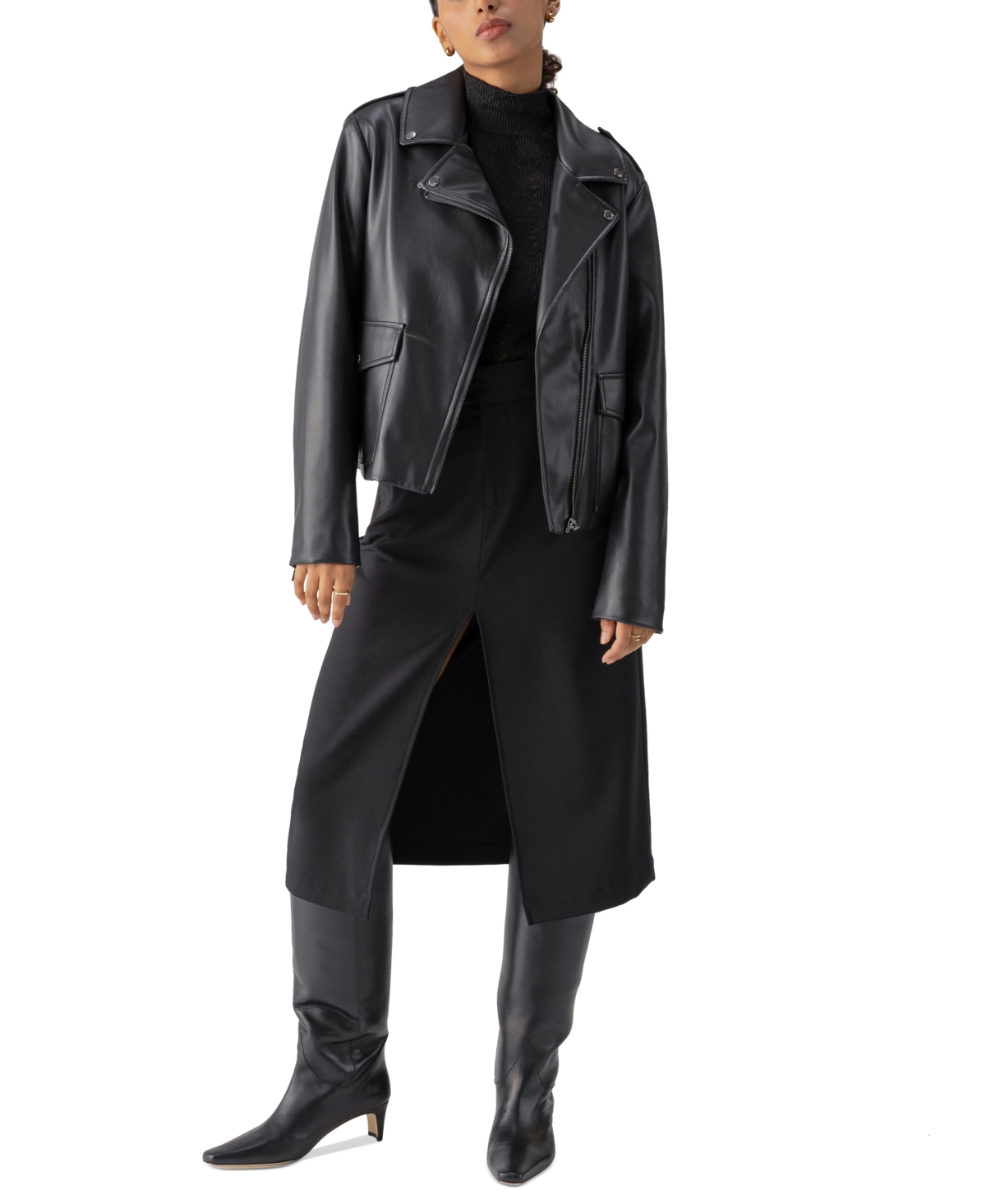 Sanctuary Women's Ryder Faux-Leather Moto Jacket