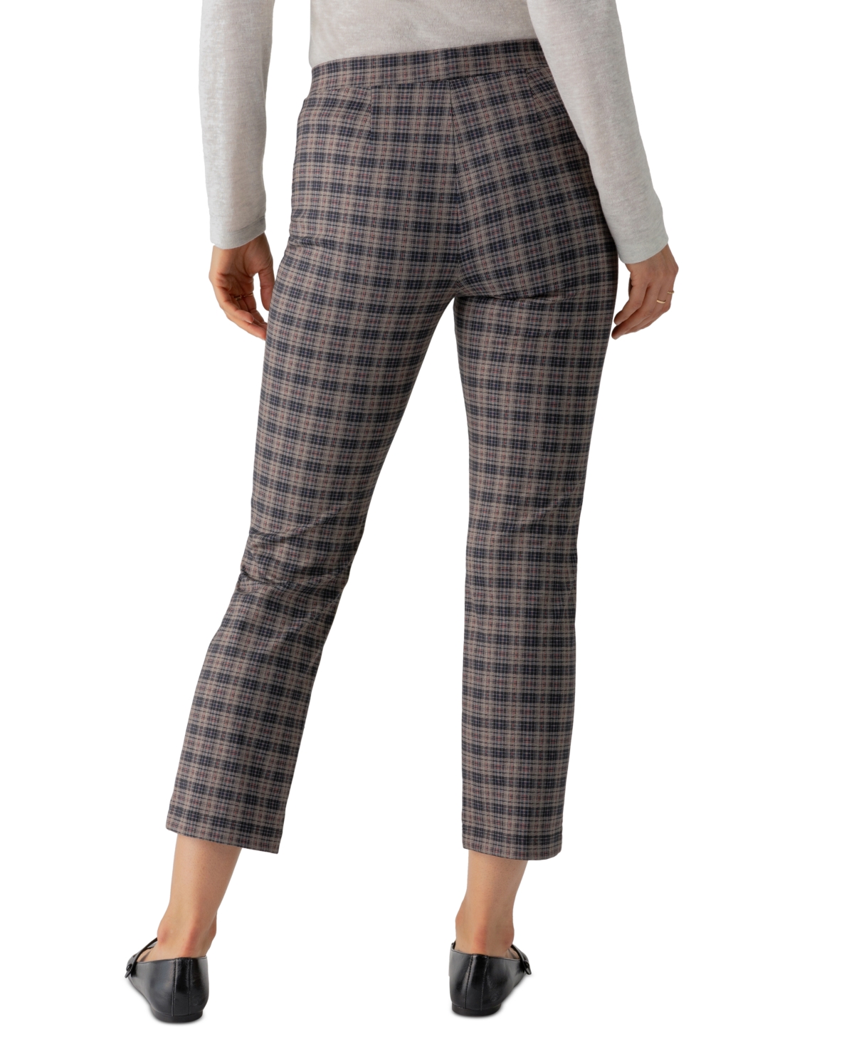 Sanctuary Carnaby Cotton Plaid Kick Crop Pants
