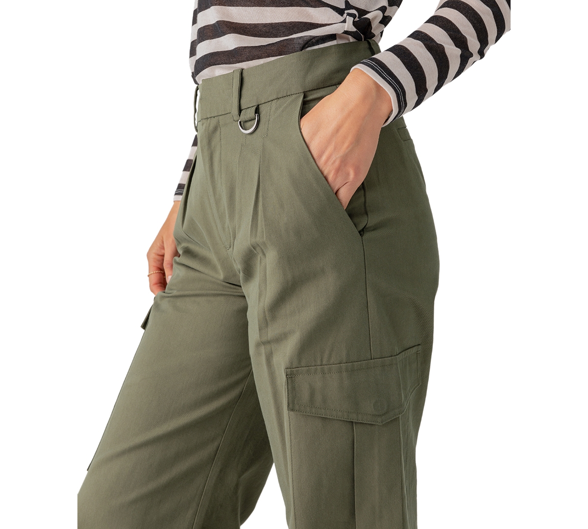 Sanctuary Women's Frankie Wide-Leg Pleated Cargo Pants