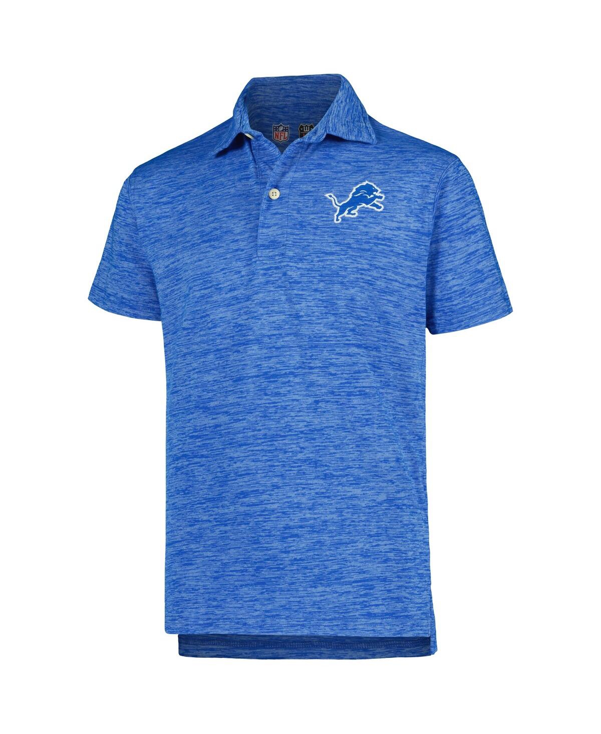Wes & Willy Big Boys and GirlsDetroit Lions Cloudy Yarn Polo - Blue