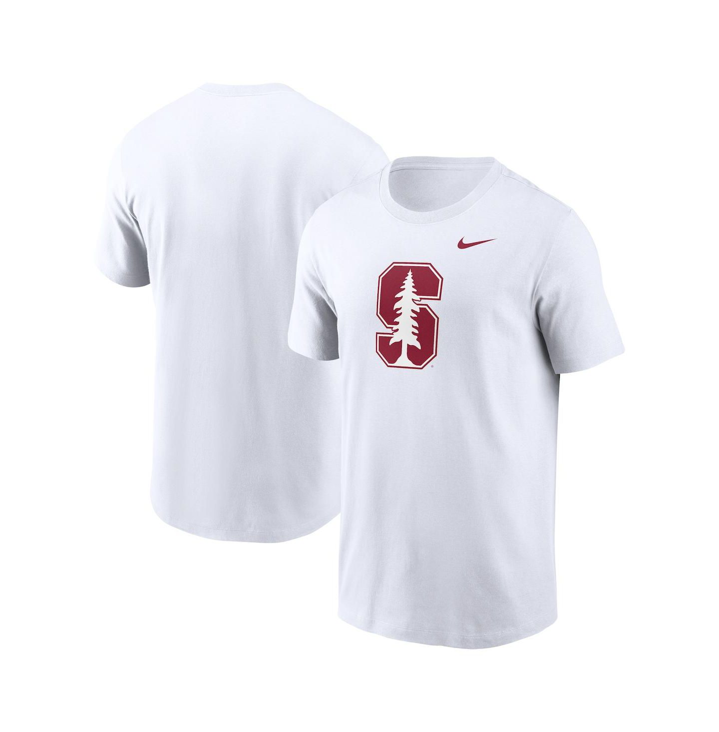 Мужская футболка Nike White Stanford Cardinal Primetime Evergreen Logo — фото 1