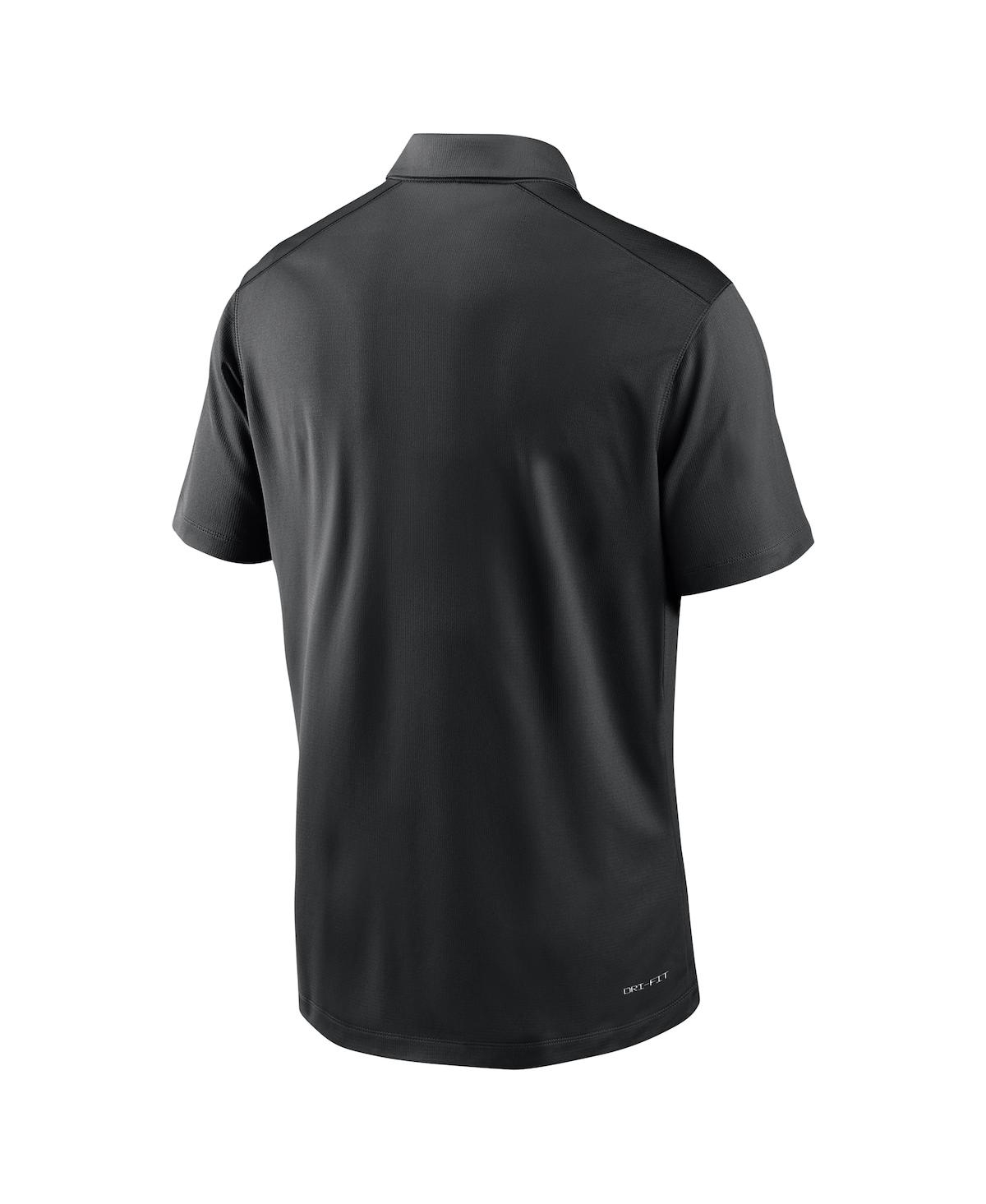Nike Men's Black Wake Forest Demon Deacons 2024 Sideline Victory Coaches Performance Polo In Black Gold