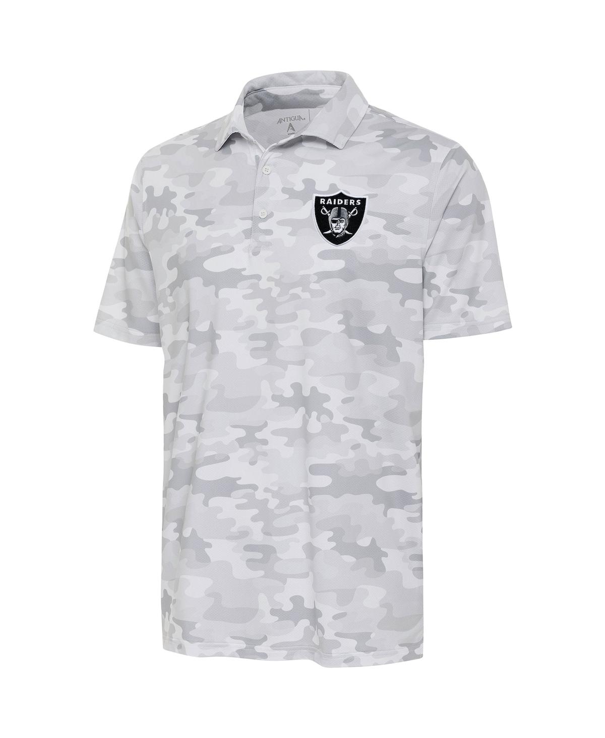Antigua Men's White Las Vegas Raiders Collide Polo In White