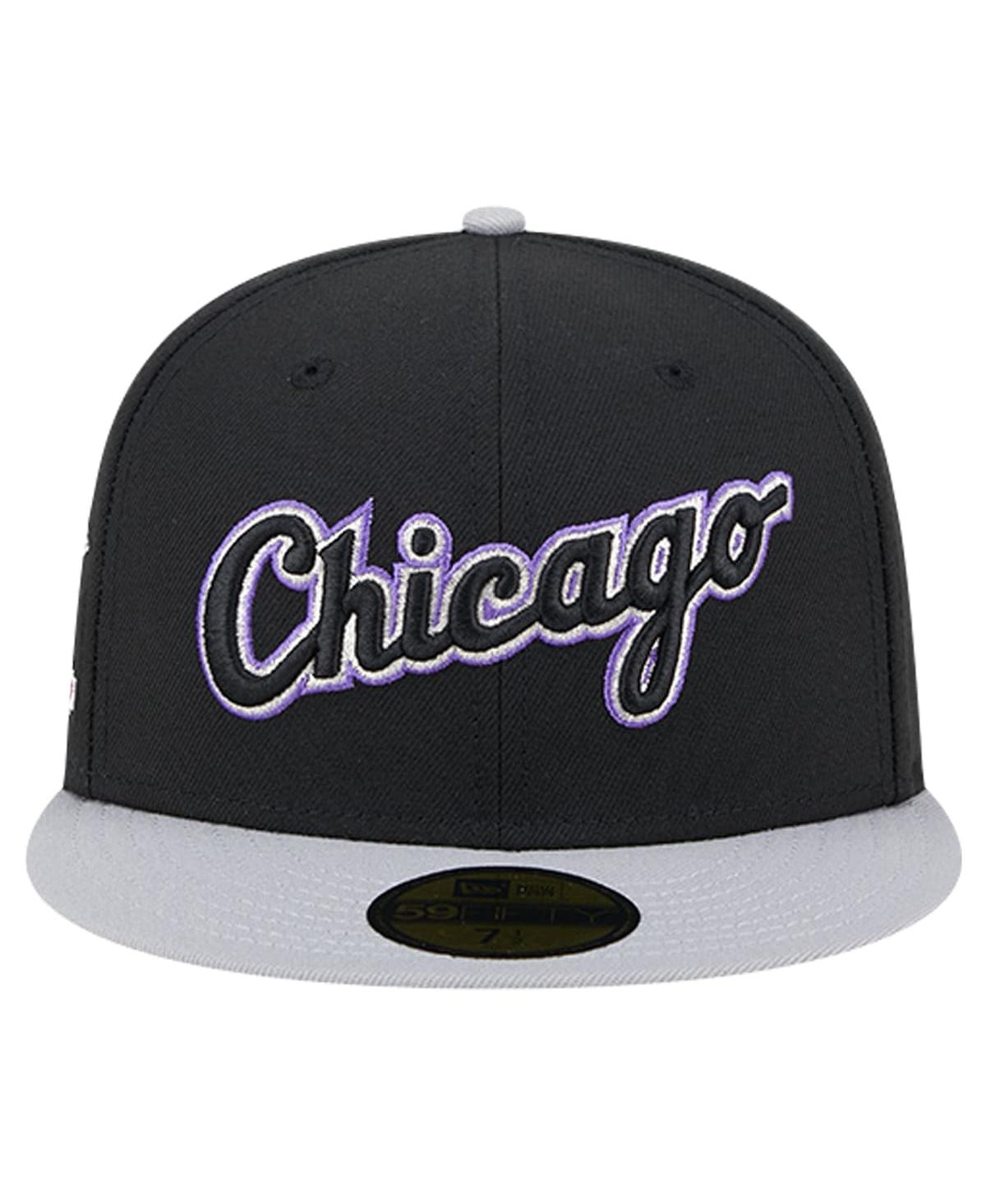 NEW ERA MEN'S BLACK CHICAGO WHITE SOX RETRO SPRING TRAINING 59FIFTY FITTED HAT 
