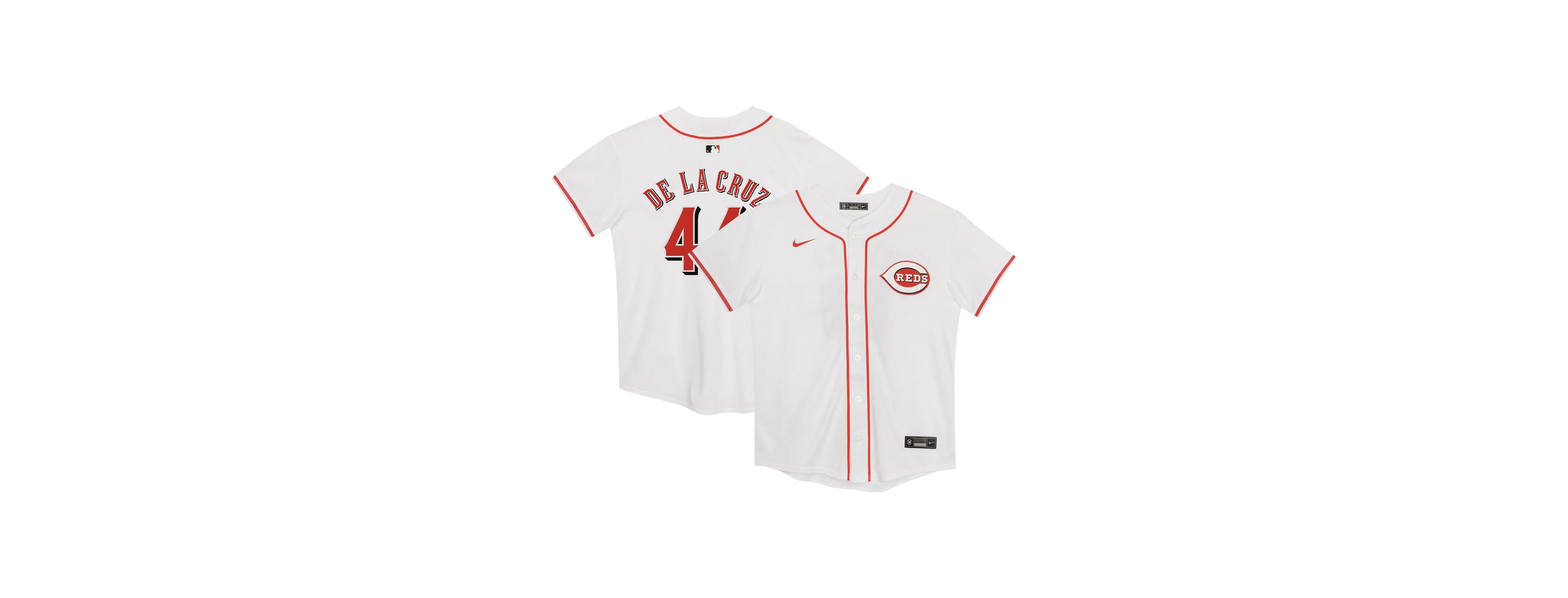 Nike Preschool Elly De La Cruz White Cincinnati Reds Home Game Jersey