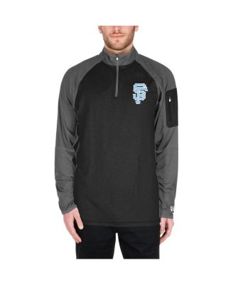 Men's Black San Francisco Giants Father's Day Raglan Quarter-Zip Top