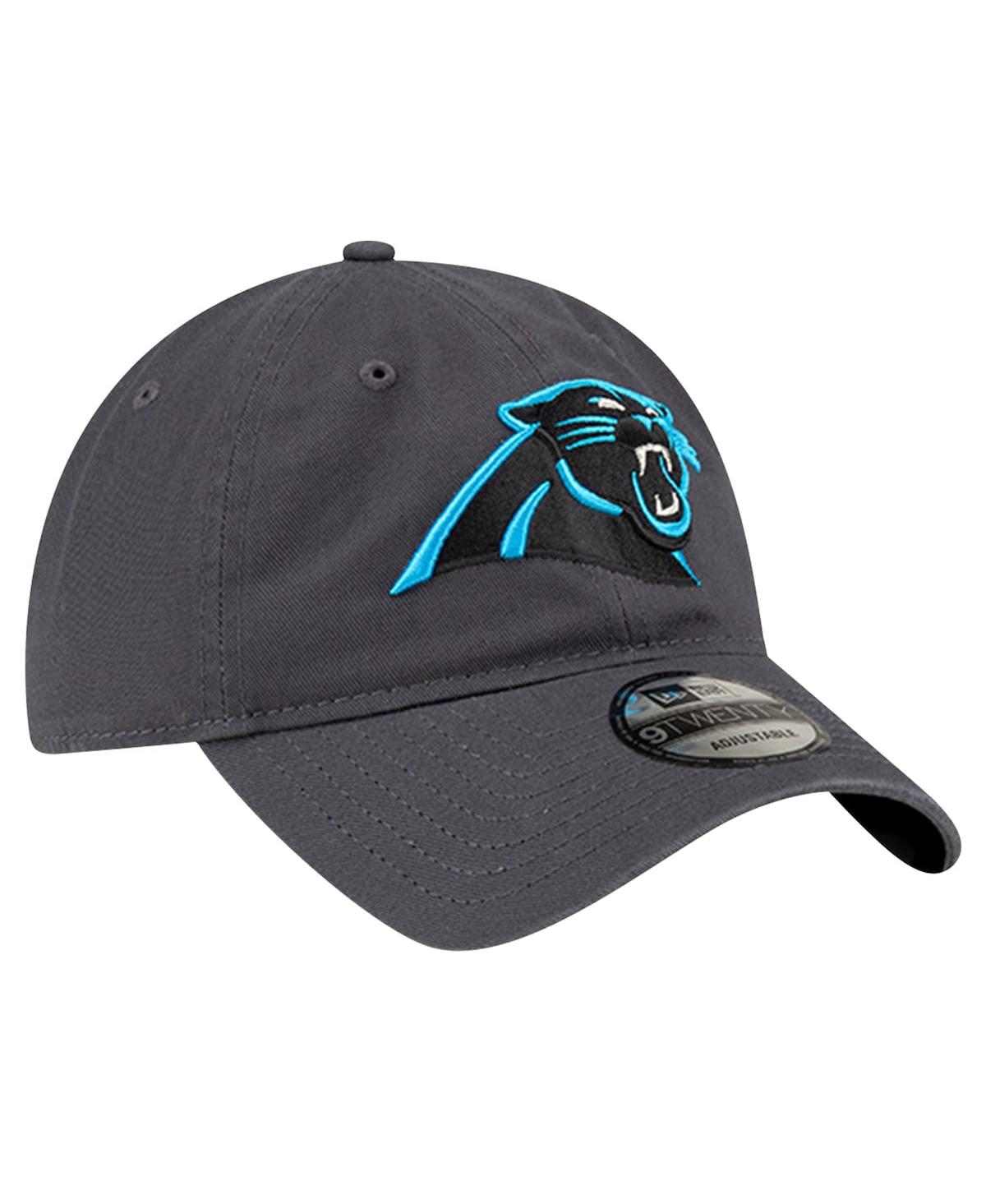 NEW ERA MEN'S GRAPHITE CAROLINA PANTHERS CORE CLASSIC 9TWENTY ADJUSTABLE HAT 