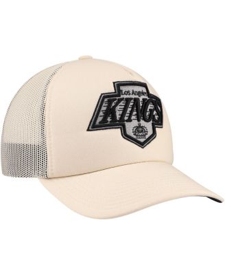 Men's Cream Los Angeles Kings Foam Front Trucker Adjustable Hat