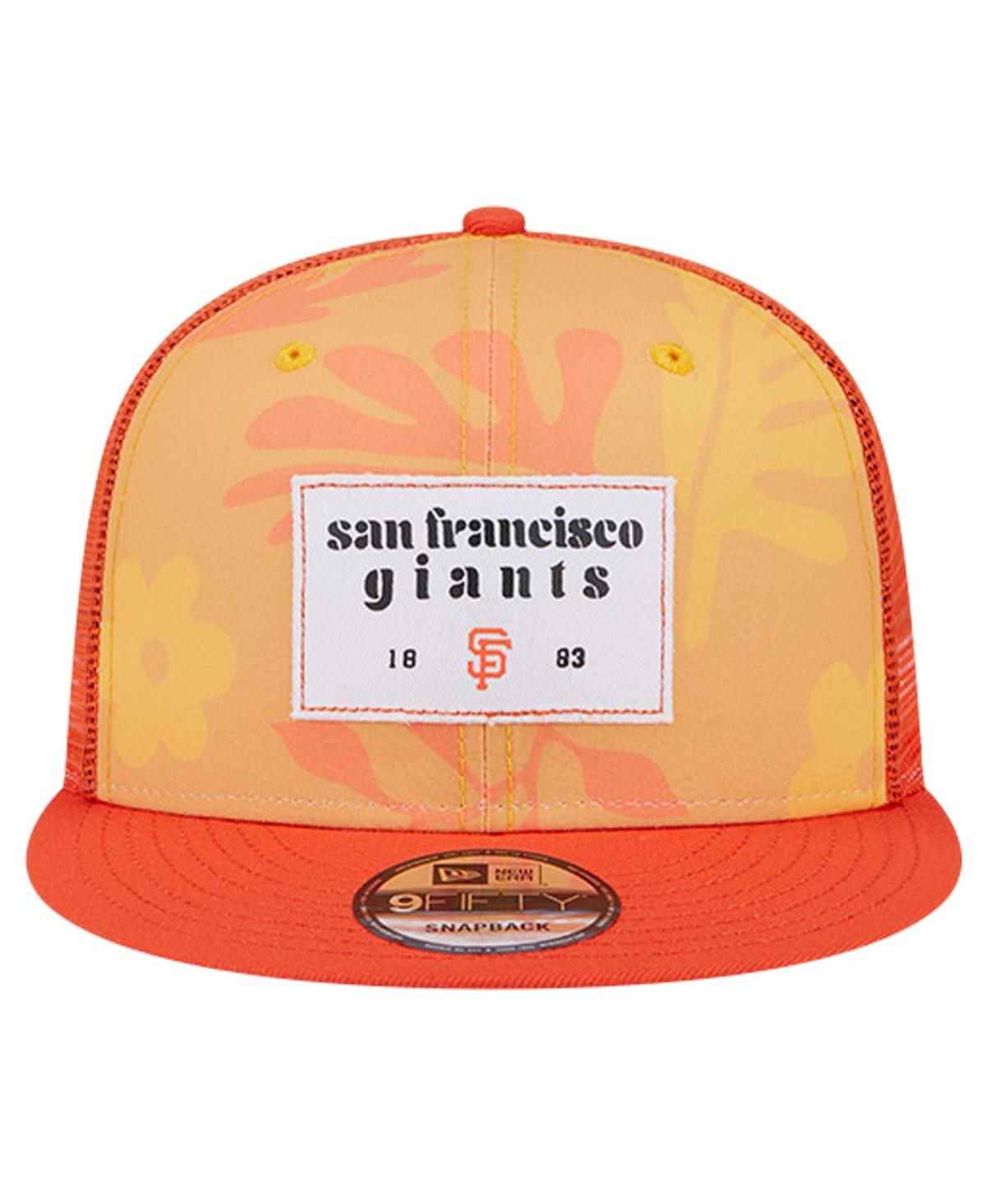 NEW ERA MEN'S ORANGE SAN FRANCISCO GIANTS BIKINI BOTTOM TRUCKER 9FIFTY SNAPBACK HAT 